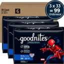 3 x Goodnites Nighttime Bedwetting Underwear, Boys' XS (28-43 lb.), 99 Ct (3 Packs of 336