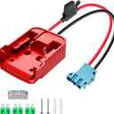 Power Wheel Adapter for Milwaukee M18 Battery Adapter 18V Power Wheel Battery Converter with Wire Harness Connector Compatible with Peg-Perego Children's Riding Toys 12AWG Wire Connector with Switch