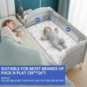 Trifold Pack and Play Mattress, 38"x26" Dual Sided Memory Foam