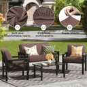 8Pcs Outdoor Cushion Covers, Patio Cushion Covers, Stretch Elastic Slipcovers, Replacement Washable & Reusable Furniture Protector for Patio Couch, Thick Jacquard Fabric (Camel, Cover Only)