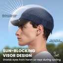 Mesh Golf Hats Men Women - Breathable Adjustable Baseball Cap - Sports Fitted Performance Hat for Outdoor Running (Blue)