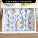 Cooyes Shelf Liner for Kitchen Cabinets – Non-Adhesive Waterproof Drawer Liner – Durable EVA Material Easy-to-Cut Shelf Paper for Refrigerator, Cupboard, Dresser with Modern Pattern