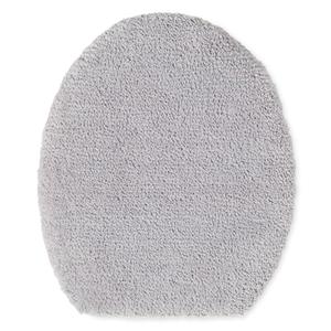 TOWN & COUNTRY EVERYDAY Ultra Plush Solid Tufted Toilet Lid Cover, Soft and Absorbent, Non-Slip Cover, Machine Washable, Grey, 18"x19"