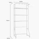 VEVOR Over The Washer and Dryer Storage Shelf, 3 Tier Laundry Room Drying Rack with Hanger Rod and Hooks, Adjustable Over Washer and Dryer Shelves, Laundry Room Shelf Storage Space Saver, White