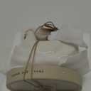 Mud Pie Hen Stoneware, cloche 5" x 5 1/2" | knife 5 1/4", WHITE
