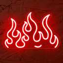 Red Flame Neon Sign LED Wall Light for Game Room, Bedroom, Bar, Party or Club Decor, USB Powered Fire Shape Neon Wall Art for Home or Event 1610.2