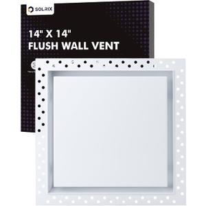 Air Vent Cover, 14x14 Flush Wall Vents Metal Ceiling Vent Covers Paintable HVAC Vent Cover for Drywall Vent Decorative Air Vent Modern Register Grille for Walls Ceiling