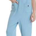 Girls Jumpsuit Loose Summer Kids Casual Spaghetti Strap Long Pants Romper with Pockets 5-12 Y (Blue)