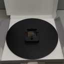 Lafocuse 12 Inch Silent Black Wall Clocks for Kitchen Living Room Decor, Wooden Rustic Wall Clock Battery Operated, Decorative Farmhouse Clock