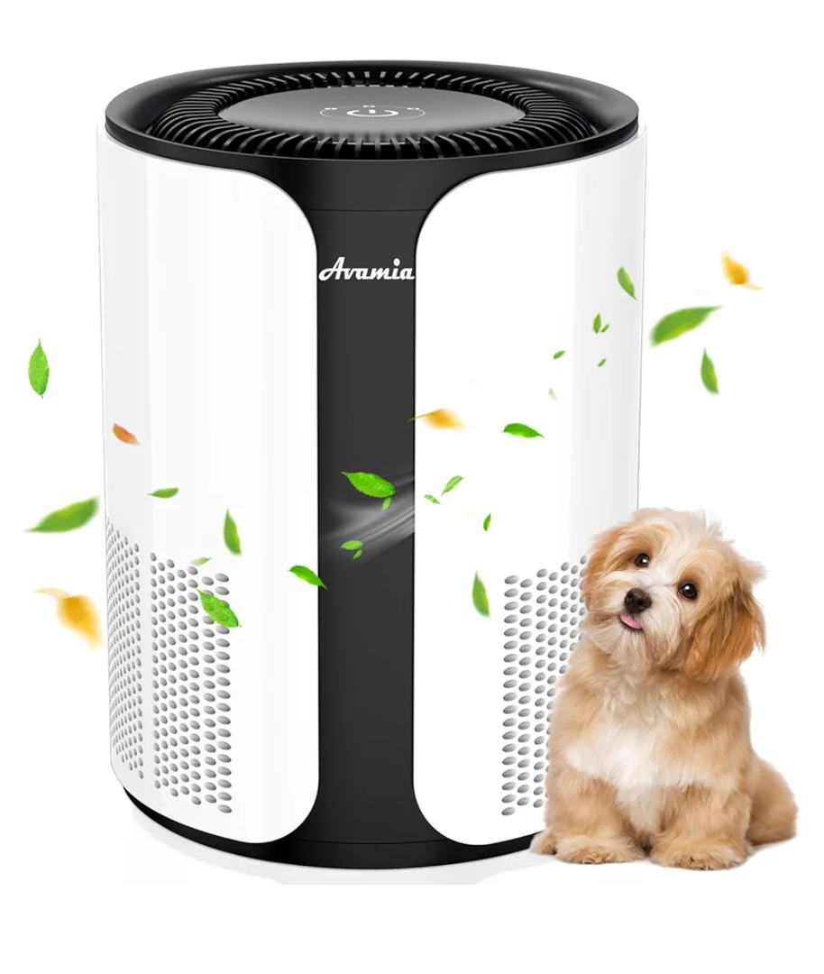 Avamia Air Purifier for Large Rooms up to 1100 Sq Ft, H14 HEPA Filter Air Purifiers for Bedroom with 360° Air Inlet, Compact Portable Cleaner for Pets, Smoke, Dust, Dander, Odor, Pollen