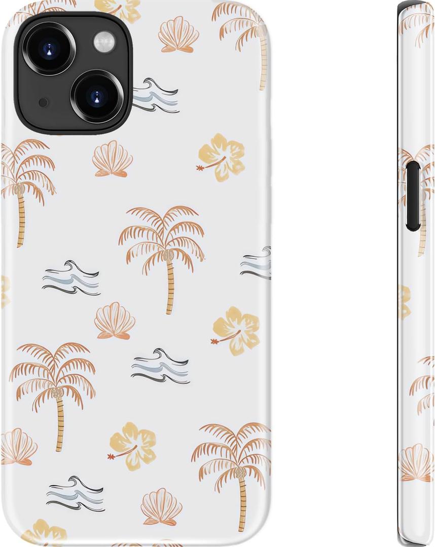 Goodon for iPhone 15 Plus Case, Cute Preppy Floral, MagSafe Compatible