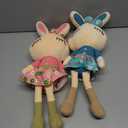 Set of 2 Easter Bunny Plush for Kids, 18.3" Easter Stuffed Animal, Big Rabbit Toys Cute Birthday Gifts for Boy Girl, Pink & Blue