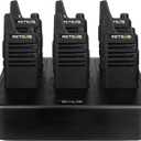 Retevis RT22 Walkie Talkies Rechargeable Hands Free 2 Way Radios Two-Way Radio(6 Pack) with 6 Way Multi Gang Charger