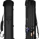 Fishing Rod Bag Fishing Rod Case, Durable Folding Oxford Fabric Portable Large Capacity Waterproof, Fishing Gear for Men