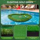 Wekin Floating Golf Green 35"x28" for Pool & Lake, Putting Green Mat with Golf Balls & Accessories, Water Golf Chipping Mat for Backyard, Outdoor Games