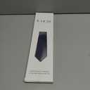 TIE G Solid Satin Woven dyed Color Formal Black Necktie and Pocket Square Sets in Gift Box (Dark Navy)