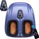 Foot Massager with Heat, Shiatsu Deep Kneading Foot Massager, Plantar Fasciitis Massager, and Heat for Plantar Fasciitis, Neuropathy, Suitable for Women Men, Fits Up to 13 (Blue,Corded)