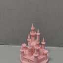 Castle Cake Topper Figurine Wedding Cake Topper Birthday Castle Night Light USB Rechargeable Princess Night Light for Wedding Birthday Party Decor(Pink)