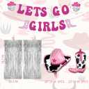 YQUQWN 131 PCS Disco Cowgirl Balloons Arch Garland Kit Western Party Decorations Cow Print Balloons for Disco Cowgirl Last Rodeo Bachelorette Birthday Party Decorations Lets Go Girls Party Decor
