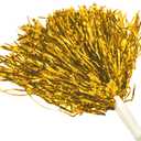 baotongle 12 PCS Cheerleading Squad Spirited Fun Poms Pompoms Cheer Costume Accessory for Party Dance Sports (Goldens)