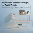 Retractable Apple Watch Charger, 5 in 1 Wall Charger with 3 Retractable Cables for Older iPhones & USB-C Devices, 35W Foldable Charger Block for iPhone 17/16/15/14, iPad, AirPods