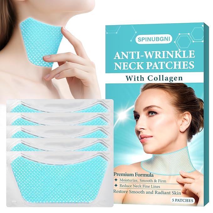 Neck Wrinkle Patches, 5PCS, Neck Tape for Neck Firming and Tightening, Anti-Wrinkle Patches to Smoothing Skin, Invisible Silicone Pads for Wrinkles Brand