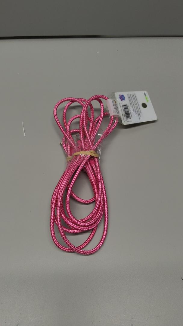 CellCandy USB 10 Ft Braided Cable Pink