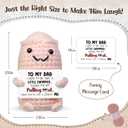 Funny Dad Gifts from Daughter Son - Emotional Support Crochet Wiener - Birthday Gag Gifts for Dad Who Wants Nothing, Funny Gag Gift for Men Birthday, White Elephant Gift Ideas (Blush  Fun Humor)