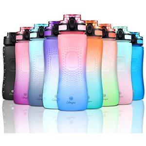 Edmyre 25OZ Motivational Water Bottle with Time Marker, BPA Free Leakproof Tritan Water Jug, 0.2 Gallon Water Bottles