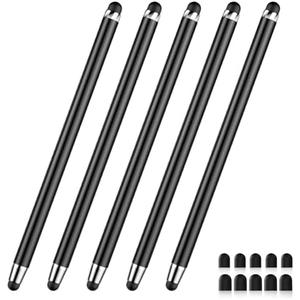 Stylus Pen for Touchscreen,5 PCS Stylus,Stylus 2-in-1 High Sensitivity Precision Suitable for Touch Screens of iPhone/ipad/Android Tablet(Black)