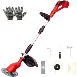 Cordless String Trimmer for Milwaukee 18V Battery, 8 INCH Brushless Weed Wacker Folding 3 in 1 Extendable Pole, Electric Weed Eater/Edger Trimmer/Lawn Mower for Yard Garden (Battery Not Included)
