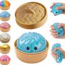 Glitter Dumpling Squishy,Dumpling Squishies,Glitter Dumplings Mystery Box,Colorful Dumplings Stress Balls Fidget,Jumbo Squishy Toy,Suitable for Adult use in Offices and Homes (Sparkling Sky Blue)