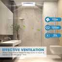 Bathroom Exhaust Fan with 3CCT LED Light, Ultra-Quiet 1.0 Sone & Effective Ventilation at 100 CFM, Easy Retrofit Without Attic Access for Moisture and Odor Control, 8.07" x 8.07"