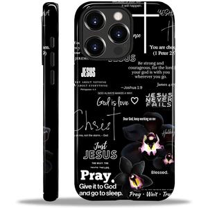 Christian Classic Religious Sayings Phone Case for iPhone 13 Pro Aesthetic Christ002 Cover for Woman Men Kids Boy Girl