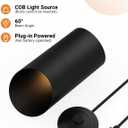 Abovizo 2 Pack Uplighting Indoor, LED Floor Can Lights with Remote and Timer, 3 Color Temps Dimmable Spotlight for Corner Sofa Plant Home Accent Lighting, 5.9 FT Plug Cord & Foot Switch, Black