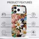 for iPhone 17 Pro Max Case Floral Design | Compatible with MagSafe | 6.6ft Drop Tested | Cute Flower Girly Protective Designer Cases for Women (Colorful Flower Gradient)