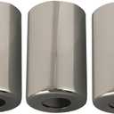 3 Pack Modern Style Glass Shade Replacement, Smoky Grey Cylinder Light Fixture Replacement Glass Globe or Glass Cover with 1-5/8-Inch Fitter for Chandelier Wall Sconce Pendant Light G0113