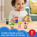 Fisher-Price Little People Toddler Toy My Mario 6-Piece Character Figure Set for Preschool Pretend Play Kids Ages 18+ Months