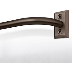 Hei!Dear Blackout Curtain Rod for Windows 36 to 72 inch (3-6Ft), Wrap Around Room Darkening Curtain Rods, 5/8" Samll Adjustable Modern Decorative Window rod, Brown
