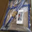 56'' Heavy Duty Broadfork for All the Soils, Unbreakable Design Pitchfork, 5 Sharp and Cambered 11'' Tines Bord Fork Garden Tool, Ergonomic Handles, Good Package, Easy Assembly, Blue
