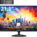 21.5 inch Computer Monitor 1920x1080 PC Monitor with HDMI VGA AV BNC USB Ports, 60Hz, 5Ms, VESA, Display Build-in Speakers for Office Home