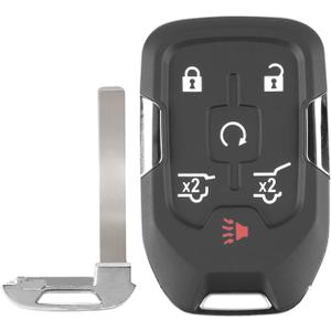 Self-Programmable Replacement for Proximity Smart Key Fob for 2015 2016 2017 2018 2019 2020 Chevy Suburban Tahoe GMC Yukon (FCC:HYQ1AA) 1 pcs