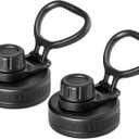 Replacement Spout Lid for Hydro Flask Wide Mouth Bottles (12/16/18/22/32/40/64oz)  2.28" Leak-Proof Sports Cap Accessory, Secure Fit (Black 2 pack)