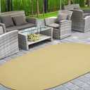 Superior Indoor/Outdoor Area Rug, Reversible Braided Floor Decor for Living Room, Kitchen, Patio, Front Porch, Modern Boho Farmhouse Rugs, Hardwood, Bedroom Accessories, 4' x 6', Cream