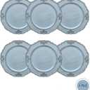 Spsyrine Antique Blue Charger Plates Set of 6, 13" Chargers for Dinner Plates, Wedding, Banquets, Party
