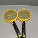ZAP iT! Electric Fly Swatter Racket & Mosquito Zapper with Blue Light Attractant - High Duty 4,000 Volt Electric Bug Zapper Racket - Fly Killer USB Rechargeable Fly Zapper Indoor Safe - 2 Pack, Yellow (Large)