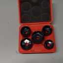 CASOMAN 5 Pieces 3/8" Drive Low Profile Oil Filter Socket Set, Oil Filter Cap Remover and Installer Tool Set, 6 Point, 24mm 27mm, 29mm, 32mm, 36mm, CR-V