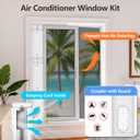 Portable Ac Window Vent Kit - Adjustable Window Seal Panel for 5.1"/5.9" Exhaust Hose, Portable Air Conditioner Window Kit, Fits Sliding Windows/Door(Not Include Hose)