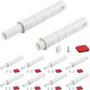 Push to Open Cabinet Hardware Short CBRIVE 10 Pack Push Latch & Lock for Hidden Door Touch Latches and Catch Push Release Drawer Pull Tip on RV Closet Close Strong Pop Out, White