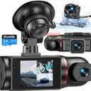 Dash Cam Front and Rear Inside, 1080P 3 Channel Dash Camera for Cars with 64GB Card, Super Night Vision Dashcam, Car Camera with Loop Recording, G-Sensor, WDR, 24H Parking Monitor